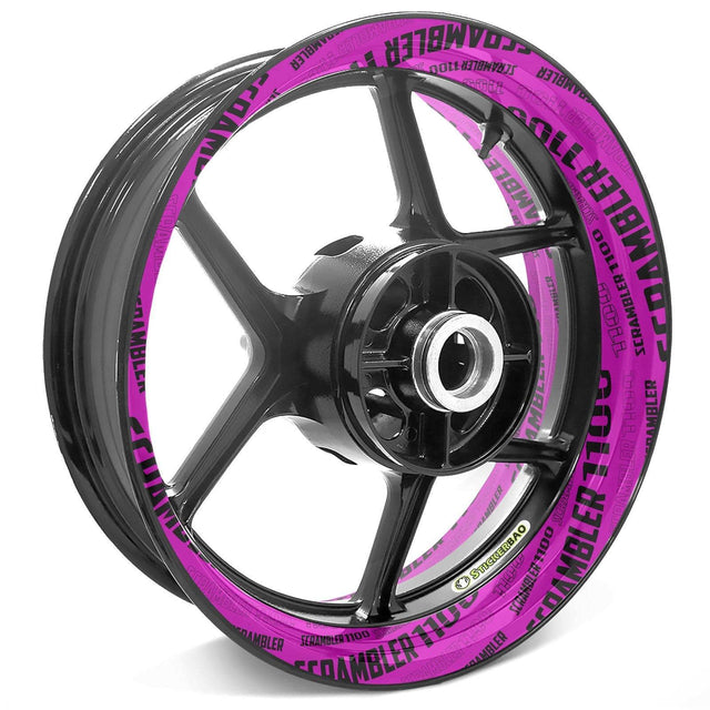 For Ducati Scrambler 1100 Logo 17 inch Rim Wheel Stickers TA001 Whole Rim Decal.