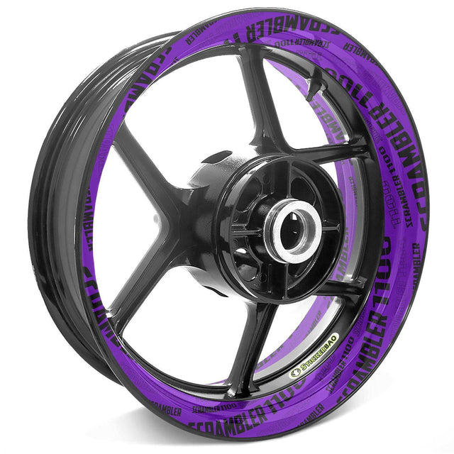 For Ducati Scrambler 1100 Logo 17 inch Rim Wheel Stickers TA001 Whole Rim Decal.