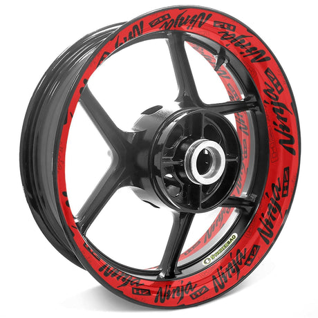 For Kawasaki Ninja H2 Logo 17 inch Rim Wheel Stickers TA001 Whole Rim Decal.