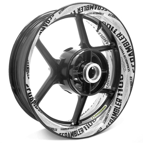 For Ducati Scrambler 1100 Logo 17 inch Rim Wheel Stickers TA001 Whole Rim Decal.