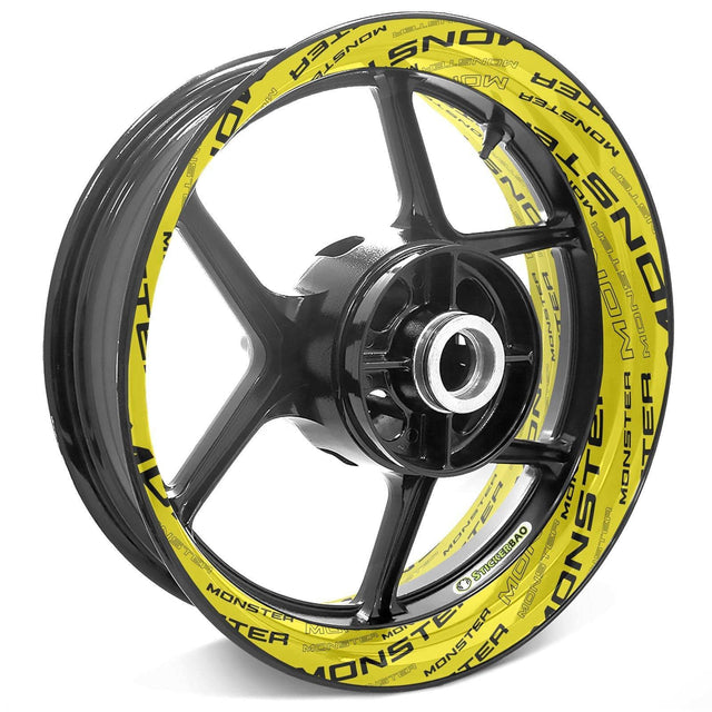 For Ducati Monster Logo 1200 1000 600 17 inch Rim Wheel Stickers TA001 Whole Rim Decal.