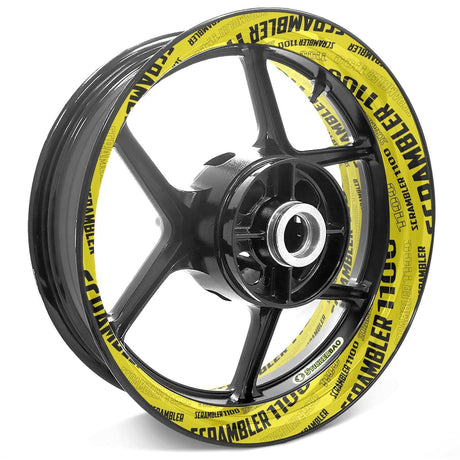 For Ducati Scrambler 1100 Logo 17 inch Rim Wheel Stickers TA001 Whole Rim Decal.