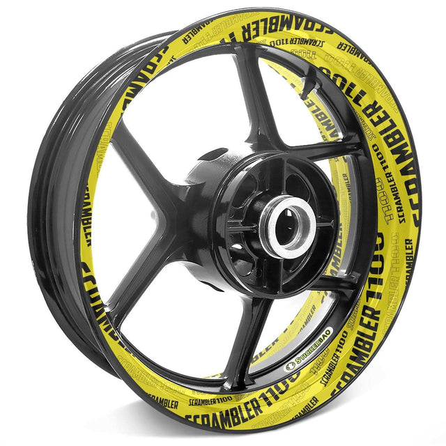 For Ducati Scrambler 1100 Logo 17 inch Rim Wheel Stickers TA001 Whole Rim Decal.