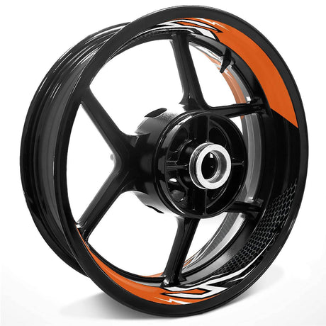 17 inch Rim Wheel Stickers A01B Lightning Flash Pattern Inner Rim Decal | For Suzuki GSXR 600 750 1000.