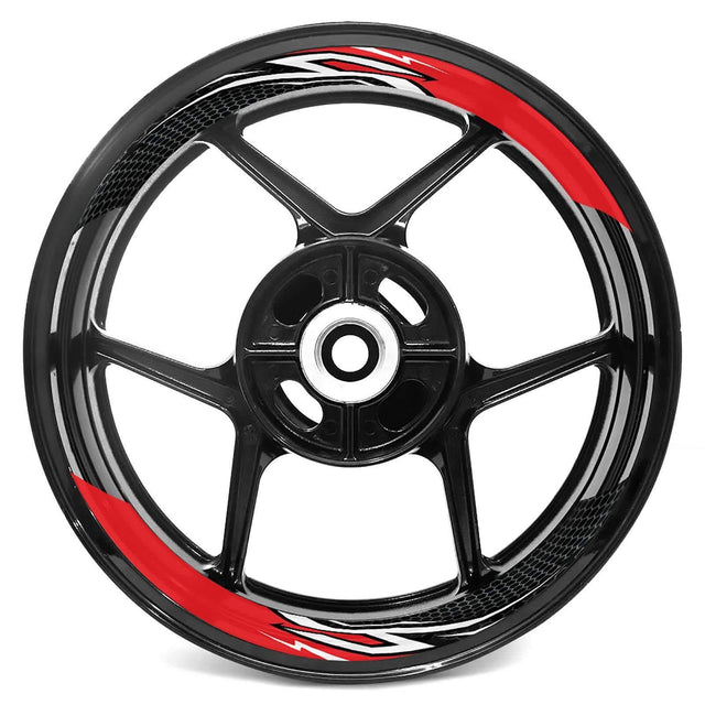 17 inch Rim Wheel Stickers A01B Lightning Flash Pattern Inner Rim Decal | For Suzuki GSXR 600 750 1000.
