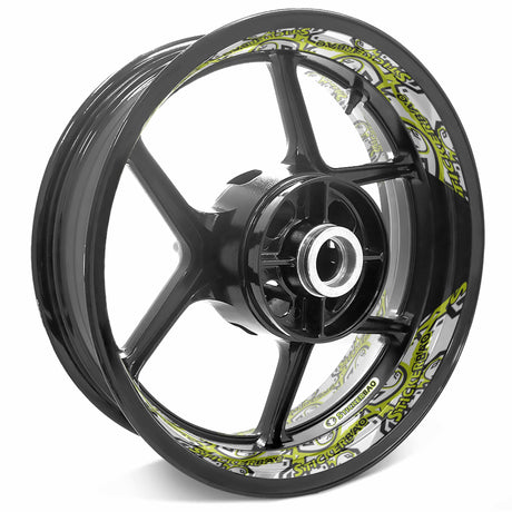 Fits 12-19 inch Rim Wheel Stickers Customized Pattern For Inner Rim Decal.