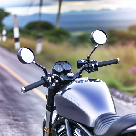 Top Bar End Motorcycle Mirrors for Style and Visibility