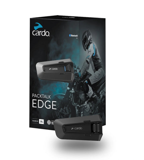 Cardo PACKTALK Edge Motorcycle Headset Intercom Bluetooth Communication System Device