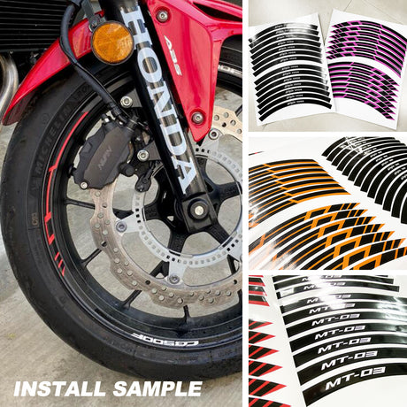 For Honda CB500F Logo 17 inch Rim Wheel Stickers XA01B Rim Skin Decal