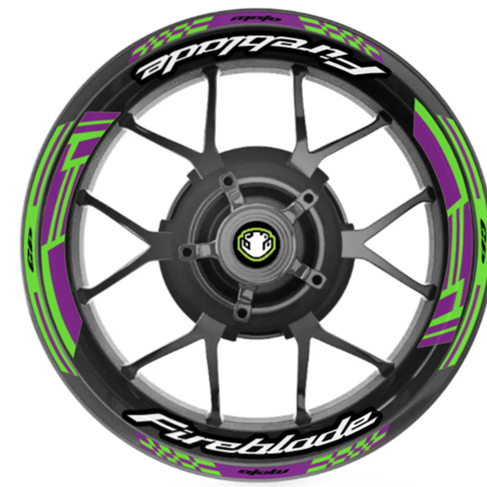 Purple Rim Sticker Custom Made Platinum Inner & Edge Rim Decal Stickers – StickerBao Wheel ...