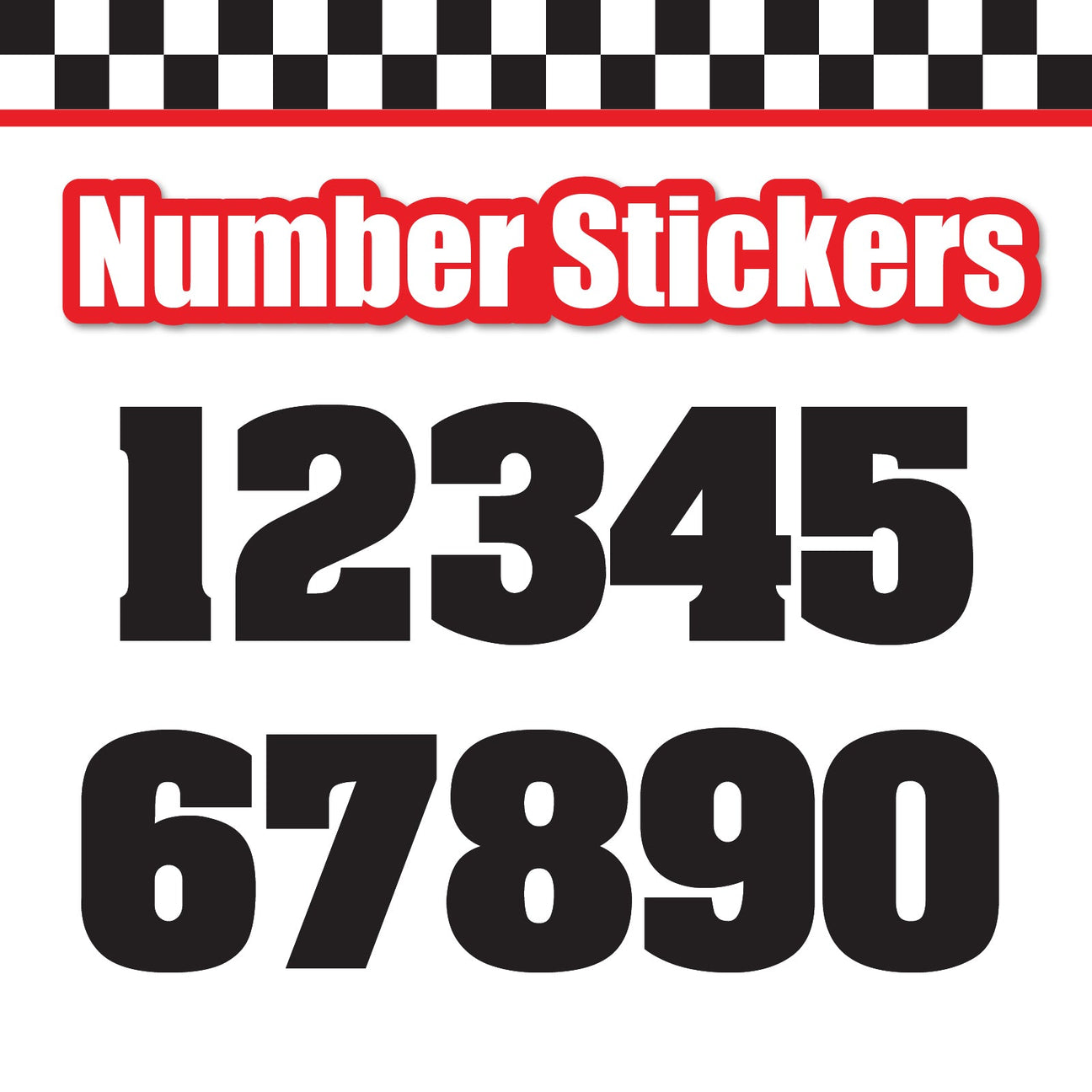 Single Number Sticker - By Font