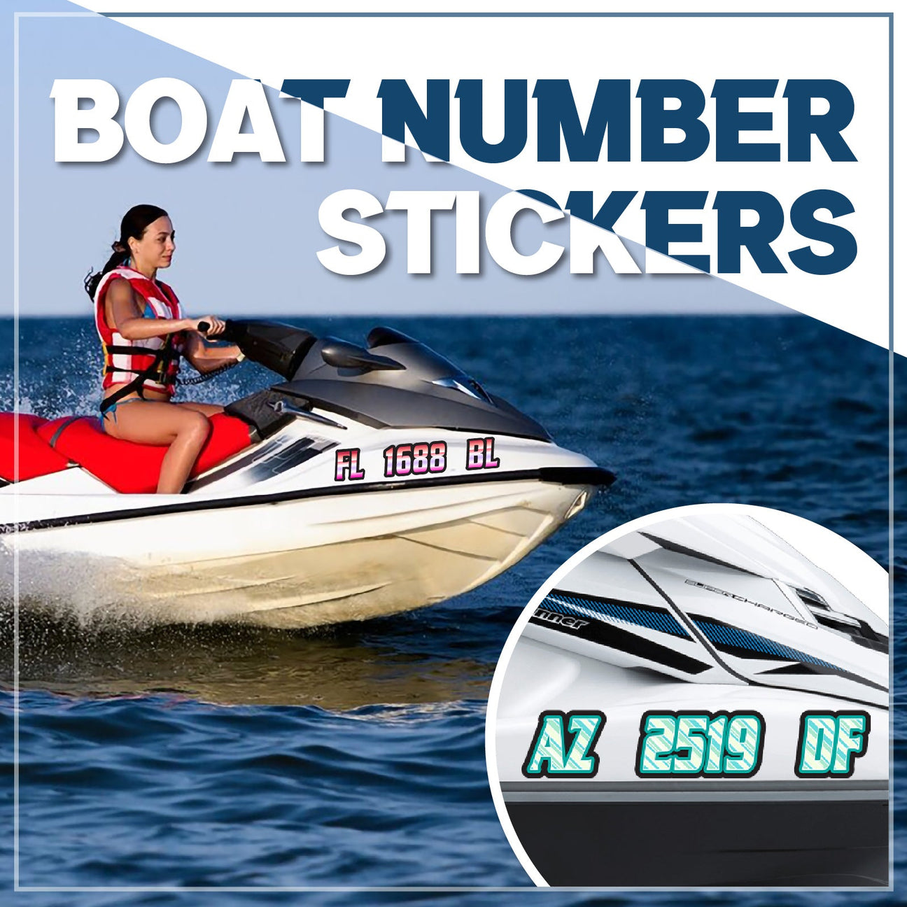 Boat Number Sticker - Plain