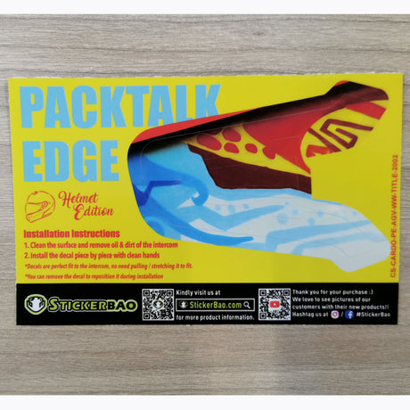 For Cardo Packtalk Edge Neo Communication System Use Protection Graphics Decal Stickers - Color For AGV pista gp rr limited edition world title 2002 - StickerBao Wheel Sticker Store