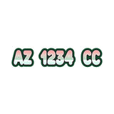 Custom Boat Registration Numbers Stickers Letter Decal 2pcs - Gradient Red Green C006