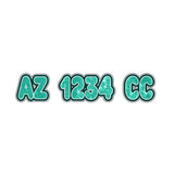 Custom Boat Registration Numbers Stickers Letter Decal 2pcs - Texture Green C030