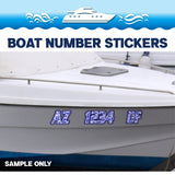 Custom Boat Registration Numbers Stickers Letter Decal 2pcs - Texture Green C030