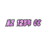 Custom Boat Registration Numbers Stickers Letter Decal 2pcs - Texture Purple C032