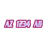 Custom Boat Registration Numbers Stickers Letter Decal 2pcs - Texture Purple C033