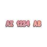 Custom Boat Registration Numbers Stickers Letter Decal 2pcs - Texture Red C034