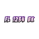 Custom Boat Registration Numbers Stickers Letter Decal 2pcs - Texture Purple C043