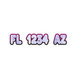 Custom Boat Registration Numbers Stickers Letter Decal 2pcs - Texture Purple C045