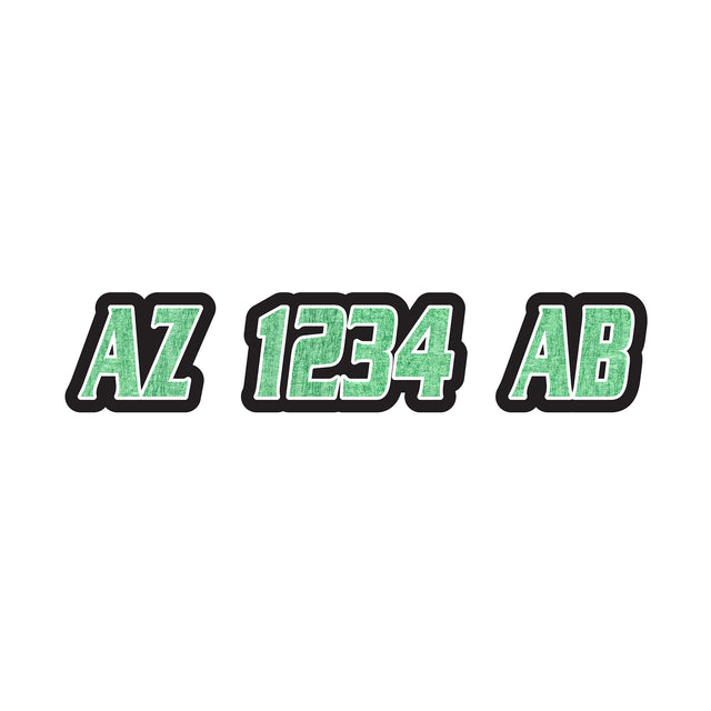 Custom Boat Registration Numbers Stickers Letter Decal 2pcs - Texture Green C056