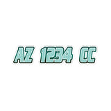 Custom Boat Registration Numbers Stickers Letter Decal 2pcs - Line Green C071