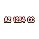 Custom Boat Registration Numbers Stickers Letter Decal 2pcs - Line Red C072