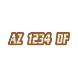 Custom Boat Registration Numbers Stickers Letter Decal 2pcs - Line Brown C075