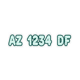 Custom Boat Registration Numbers Stickers Letter Decal 2pcs - Line Green C076