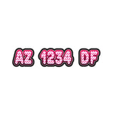 Custom Boat Registration Numbers Stickers Letter Decal 2pcs - Line Pink C088