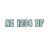 Custom Boat Registration Numbers Stickers Letter Decal 2pcs - Pattern Leaf C102