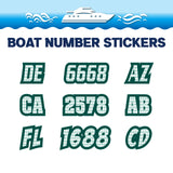 Custom Boat Registration Numbers Stickers Letter Decal 2pcs - Pattern Argyle C104