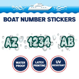 Custom Boat Registration Numbers Stickers Letter Decal 2pcs - Pattern Argyle C104