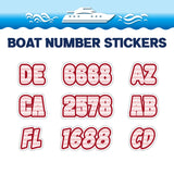 Custom Boat Registration Numbers Stickers Letter Decal 2pcs - Pattern Argyle C118