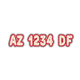 Custom Boat Registration Numbers Stickers Letter Decal 2pcs - Pattern Heart C119