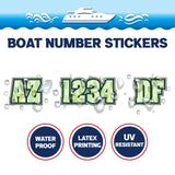 Custom Boat Registration Numbers Stickers Letter Decal 2pcs - Pattern Mosaic C124