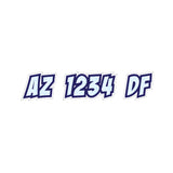 Custom Boat Registration Numbers Stickers Letter Decal 2pcs - Pattern Swirling Waves C129