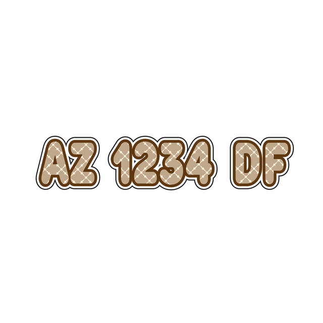 Custom Boat Registration Numbers Stickers Letter Decal 2pcs - Pattern Retro Diamond Motif C131