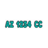 Custom Boat Registration Numbers Stickers Letter Decal 2pcs - Plain Green C143