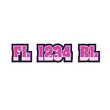 Custom Boat Registration Numbers Stickers Letter Decal 2pcs - Plain Pink C148