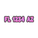 Custom Boat Registration Numbers Stickers Letter Decal 2pcs - Plain Pink C154