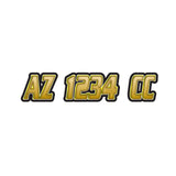 Custom Boat Registration Numbers Stickers Letter Decal 2pcs - 3D Gold C163