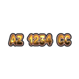 Custom Boat Registration Numbers Stickers Letter Decal 2pcs - 3D Gold C164