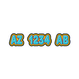 Custom Boat Registration Numbers Stickers Letter Decal 2pcs - 3D Blue C176