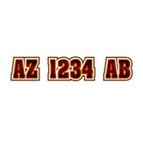 Custom Boat Registration Numbers Stickers Letter Decal 2pcs - 3D Brown C177