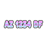 Custom Boat Registration Numbers Stickers Letter Decal 2pcs - 3D Pink Blue C183