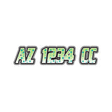 Custom Boat Registration Numbers Stickers Letter Decal 2pcs - Dot Green C189