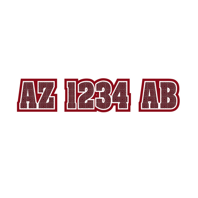 Custom Boat Registration Numbers Stickers Letter Decal 2pcs - Dot Red C194