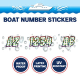 Custom Boat Registration Numbers Stickers Letter Decal 2pcs - Dot Colorful C195